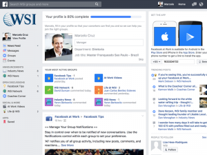 Perfil de nosso CEO na plataforma Facebook at Work